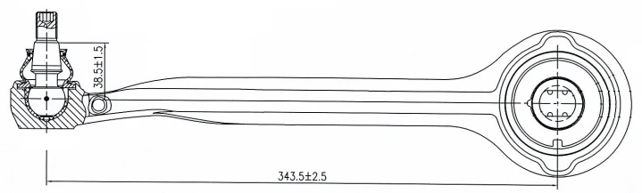 2 X FRONT LOWER FORWARD CONTROL ARM TO SUIT MERCEDES BENZ C350 W203 C204 M272.960 M276.957 3.5L V6 - Image 2