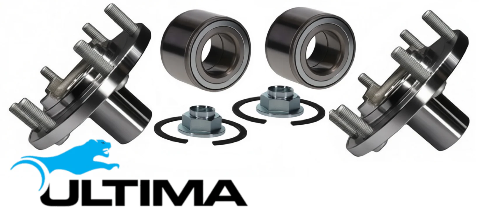 2 X ULTIMA FRONT WHEEL HUB AND BEARING ASSEMBLY TO SUIT FORD RANGER PJ PK WEAT 3.0 I4 SUITS 4WD - Image 2
