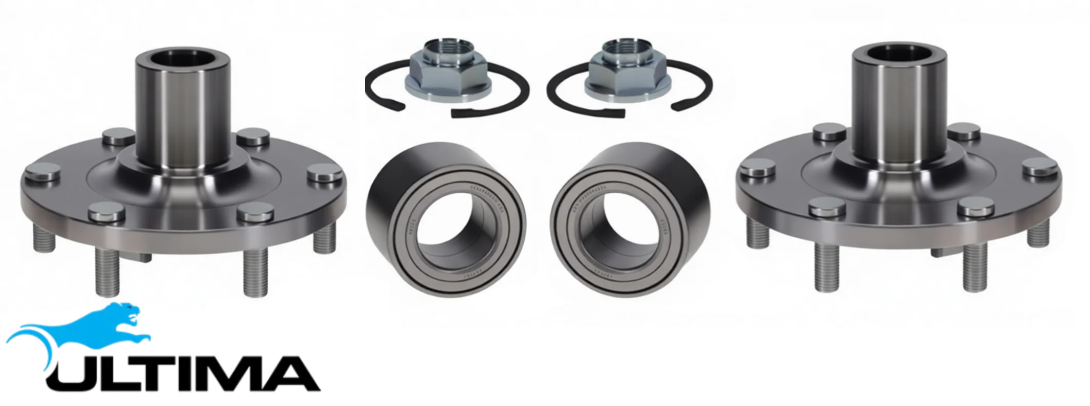 2 X ULTIMA FRONT WHEEL HUB & BEARING ASSEMBLY TO SUIT FORD RANGER PX1 PX2 PX3 P4AT 2.2L I4 SUITS RWD