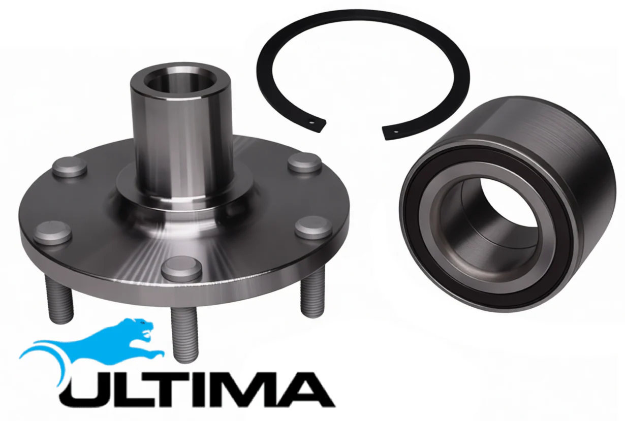 2 X ULTIMA FRONT WHEEL HUB & BEARING ASSEMBLY TO SUIT FORD RANGER PX1 PX2 PX3 P5AT 3.2L I5 SUITS 4WD - Image 2