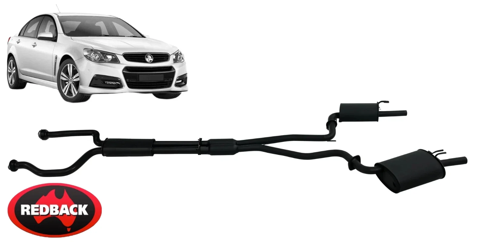 2.25" DUAL CATBACK SPORTS EXHAUST SYSTEM FOR HOLDEN COMMODORE VE ALLOYTEC LY7 LE0 3.6L V6 EXCEPT UTE