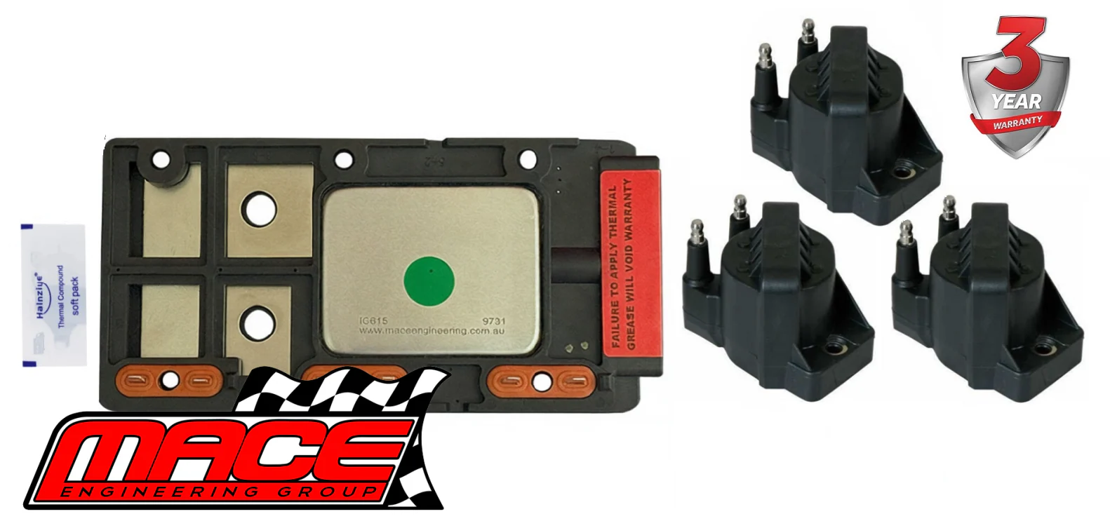 3 X STD IGNITION COIL & DFI IGNITION CONTROL MODULE FOR HOLDEN CALAIS VN L27 3.8L V6 VH1274844 ON