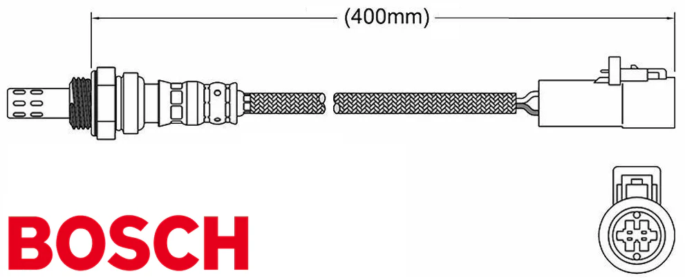 BOSCH POST CATALYTIC OXYGEN O2 SENSOR TO SUIT FORD FALCON AU BA BF FG BARRA 182 190 195 MPFI SOHC 4.0L I6