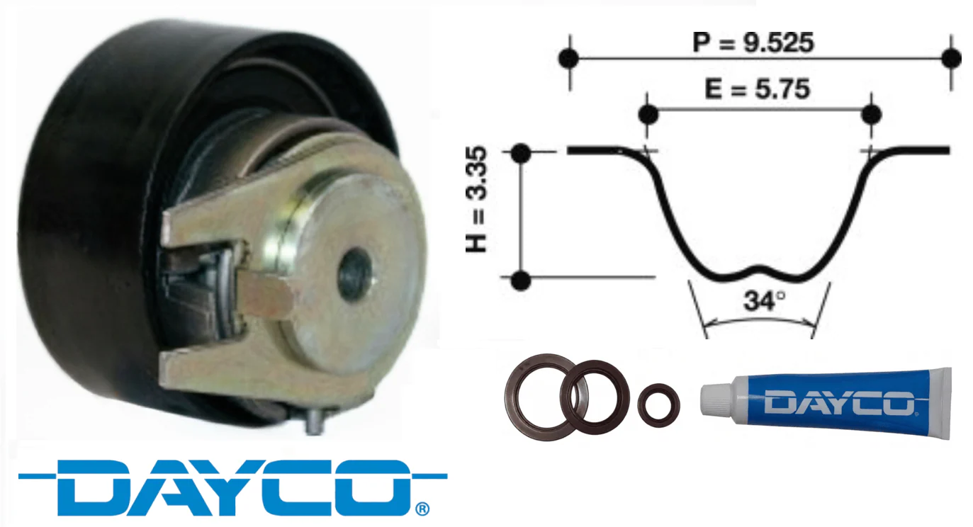 DAYCO INJECTOR TIMING BELT KIT TO SUIT FORD TERRITORY SZ 276DT TURBO DIESEL 2.7L V6