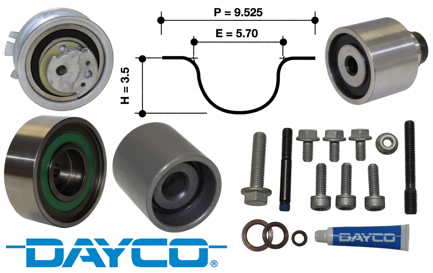 DAYCO TIMING BELT KIT TO SUIT AUDI A1 8X CAYB TURBO DIESEL 1.6L I4