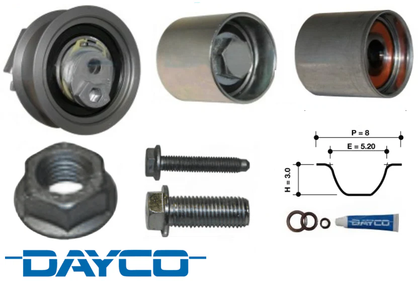DAYCO TIMING BELT KIT TO SUIT AUDI A3 8P BLY BLR BVY AXX BWA TURBO 2.0L I4