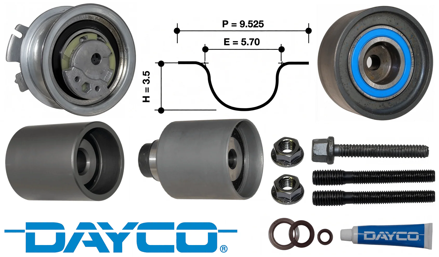 DAYCO TIMING BELT KIT TO SUIT AUDI Q5 8R CAHA TURBO DIESEL 2.0L I4