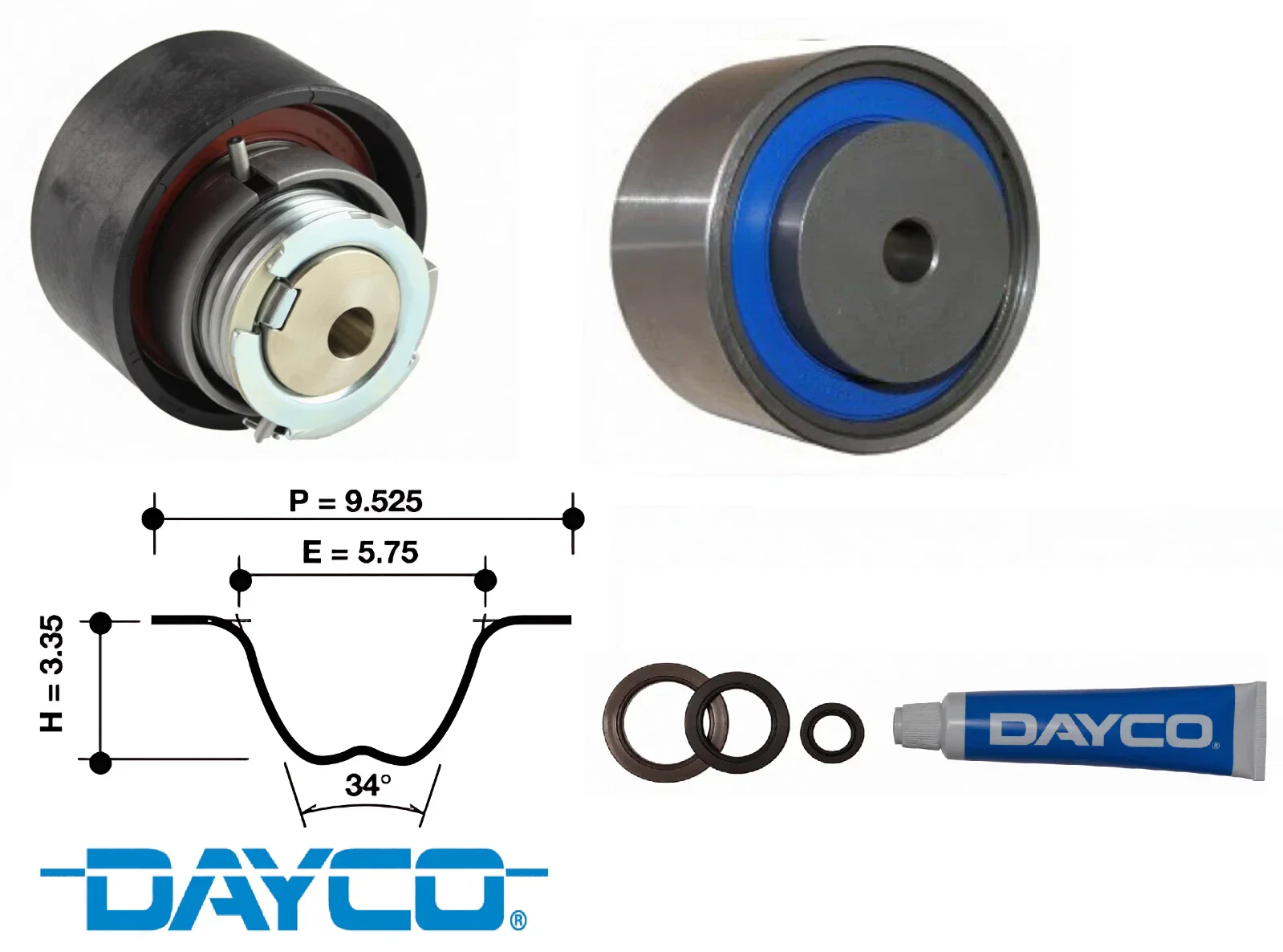 DAYCO TIMING BELT KIT TO SUIT FORD BFWS BF2S TURBO DIESEL 3.0L V6