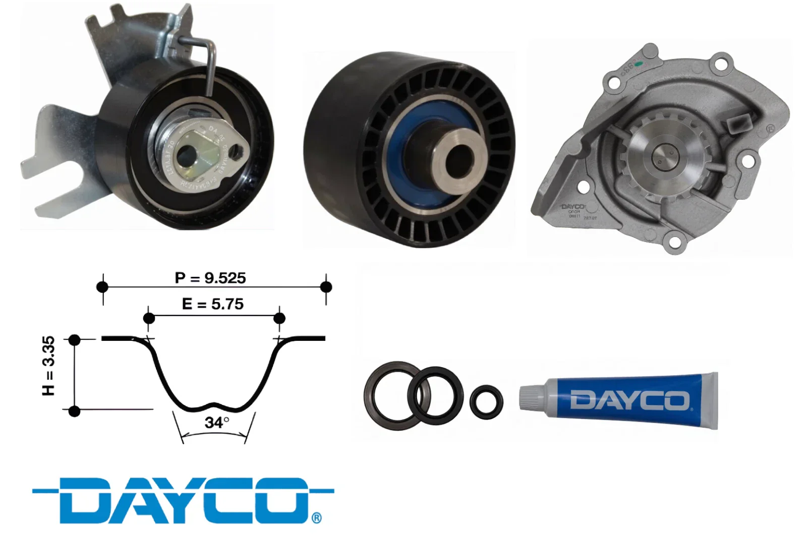 DAYCO TIMING BELT KIT TO SUIT FORD FOCUS LW TXDB TURBO DIESEL 2.0L I4