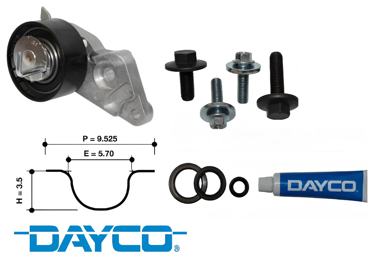 DAYCO TIMING BELT KIT TO SUIT FORD FXJA FYJA FYDB 1.4L 1.6L I4 TILL 04/2005 - Image 2