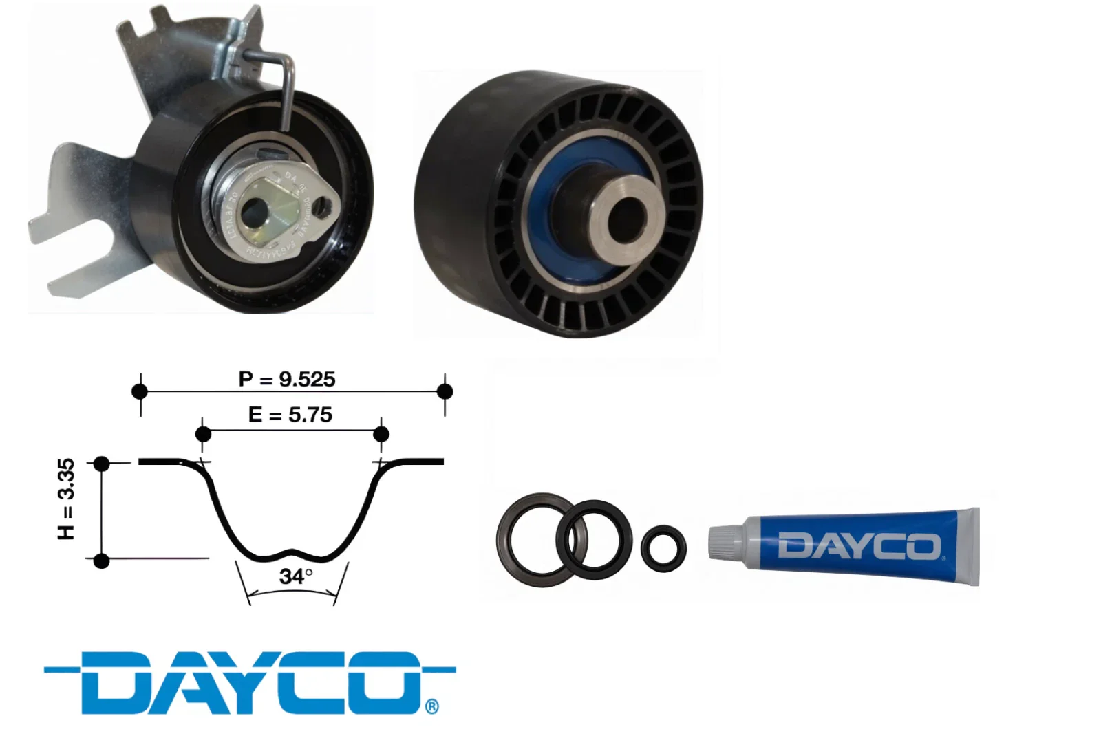 DAYCO TIMING BELT KIT TO SUIT FORD KUGA TF TXMA TURBO DIESEL 2.0L I4 - Image 2
