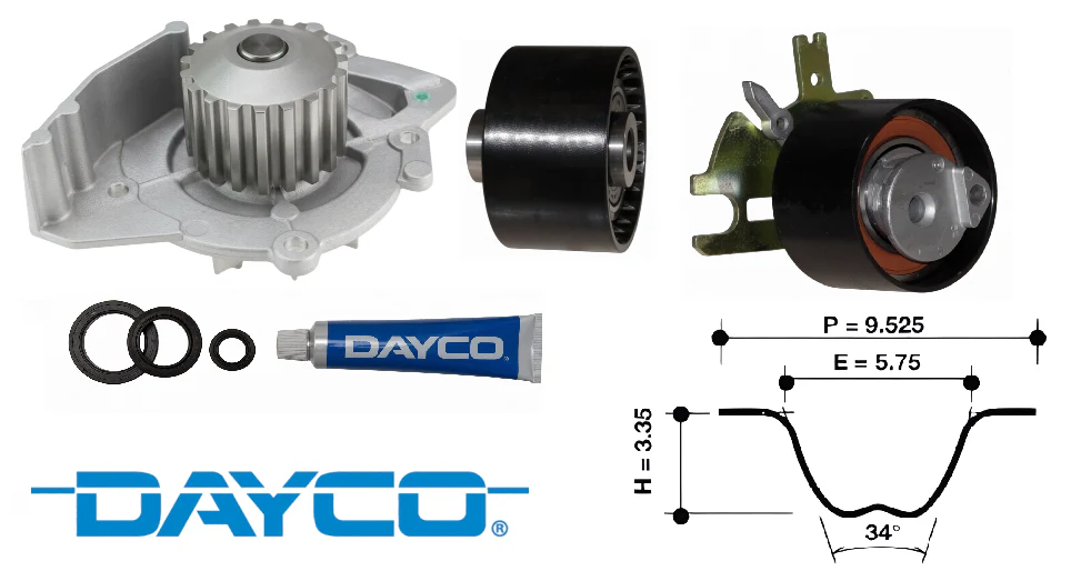 DAYCO TIMING BELT KIT TO SUIT FORD FOCUS LT LV D4204T TURBO DIESEL 2.0L I4