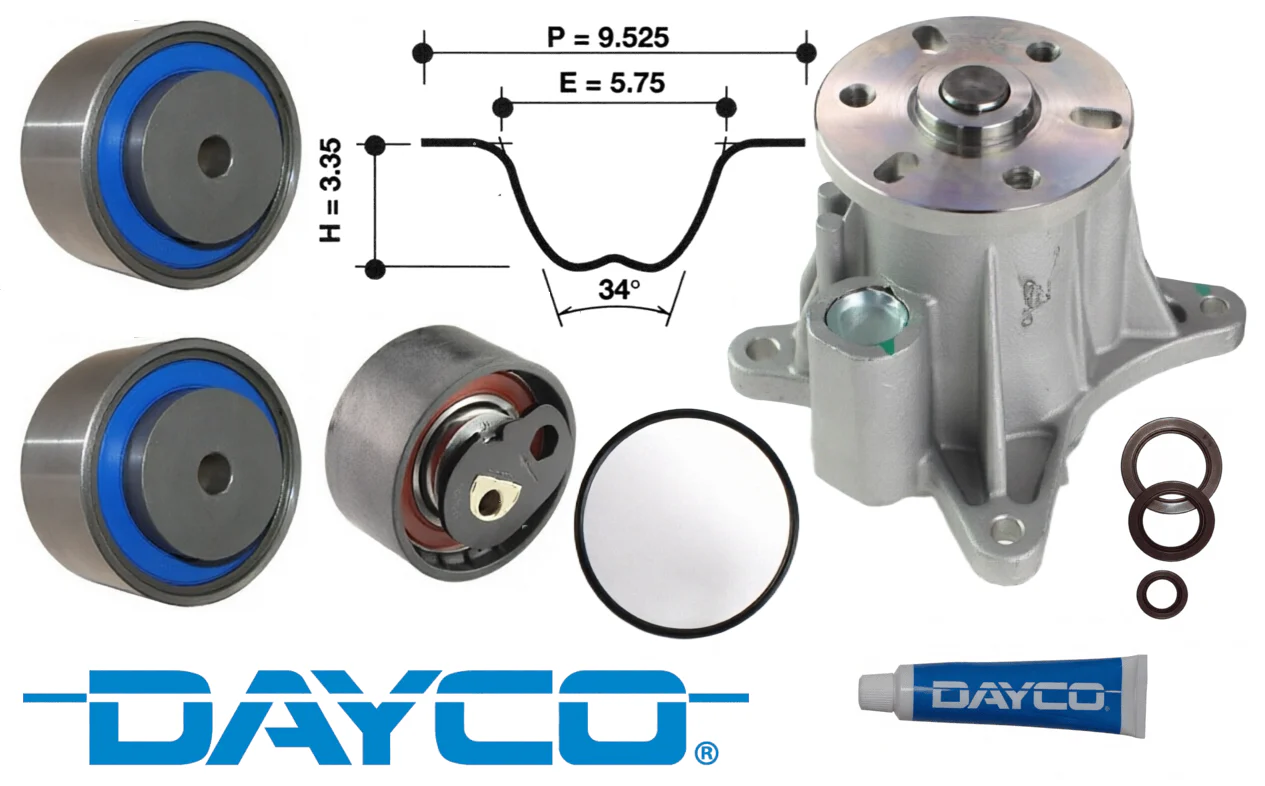 DAYCO TIMING BELT KIT TO SUIT FORD TERRITORY SZ 276DT TURBO DIESEL 2.7L V6 - Image 2
