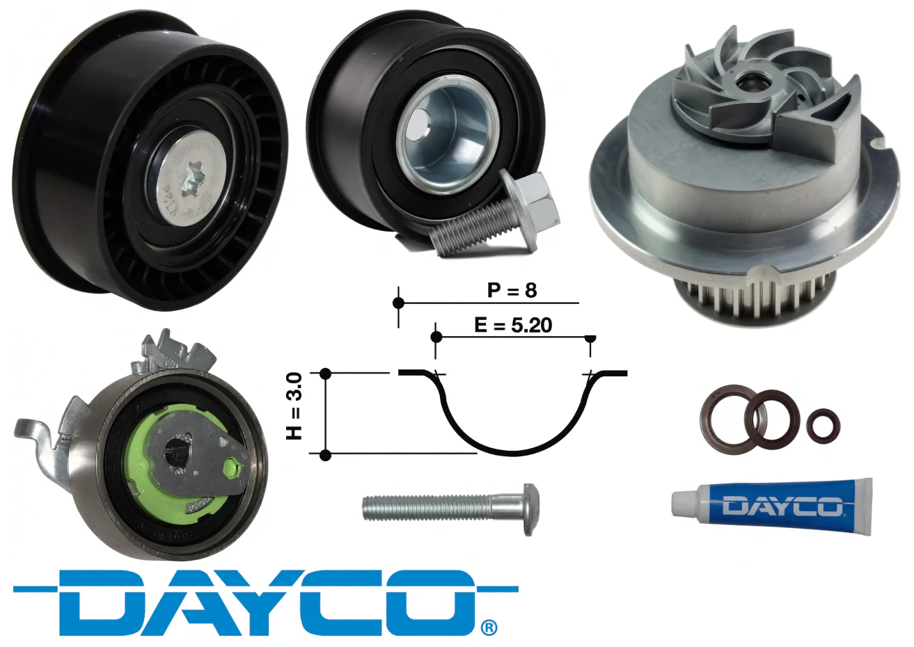 DAYCO TIMING BELT KIT TO SUIT HOLDEN ASTRA TS AH Z18XE Z18XE1 1.8L I4 - Image 2