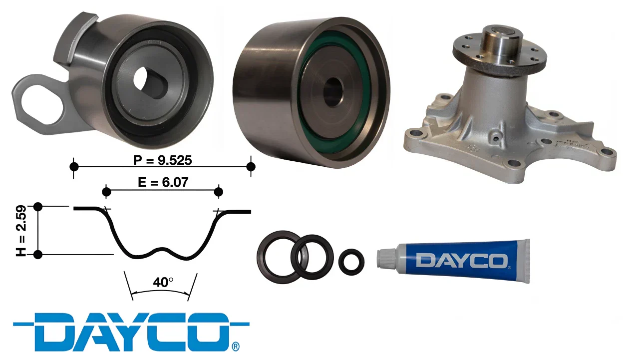 DAYCO TIMING BELT KIT TO SUIT HOLDEN JACKAROO L1 4JB1-T TURBO DIESEL 2.8L I4