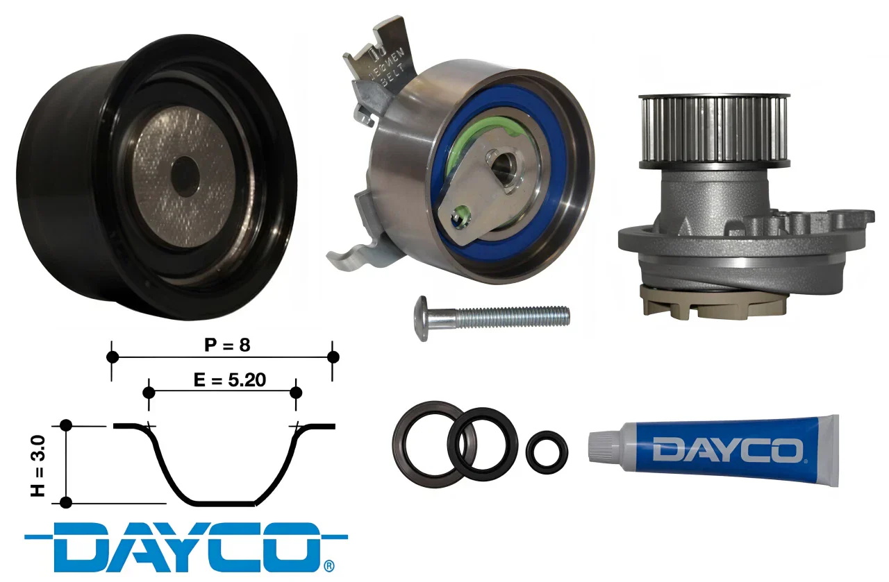 DAYCO TIMING BELT KIT TO SUIT HOLDEN VECTRA JR JS X20XEV C20SEL 2.0L I4