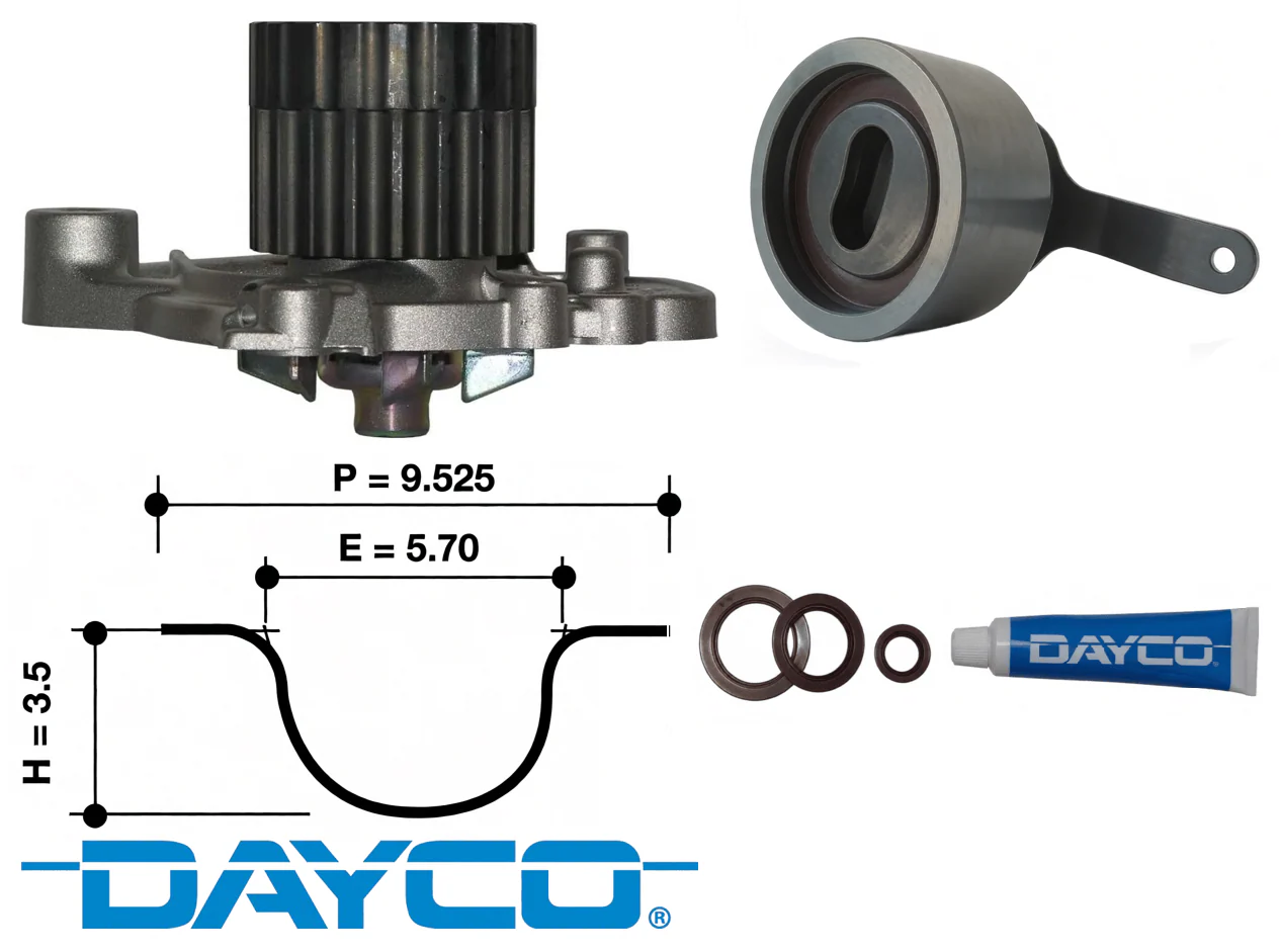 DAYCO TIMING BELT KIT TO SUIT HONDA D16Y D16Y4 D16Y5 D16Y7 D16W1 D16W5 1.6L I4 - Image 3