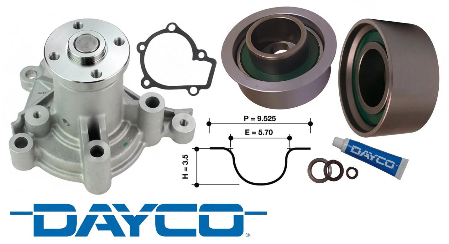DAYCO TIMING BELT KIT TO SUIT KIA CERATO LD G4GC 2.0L I4 TILL 06/2006 - Image 2