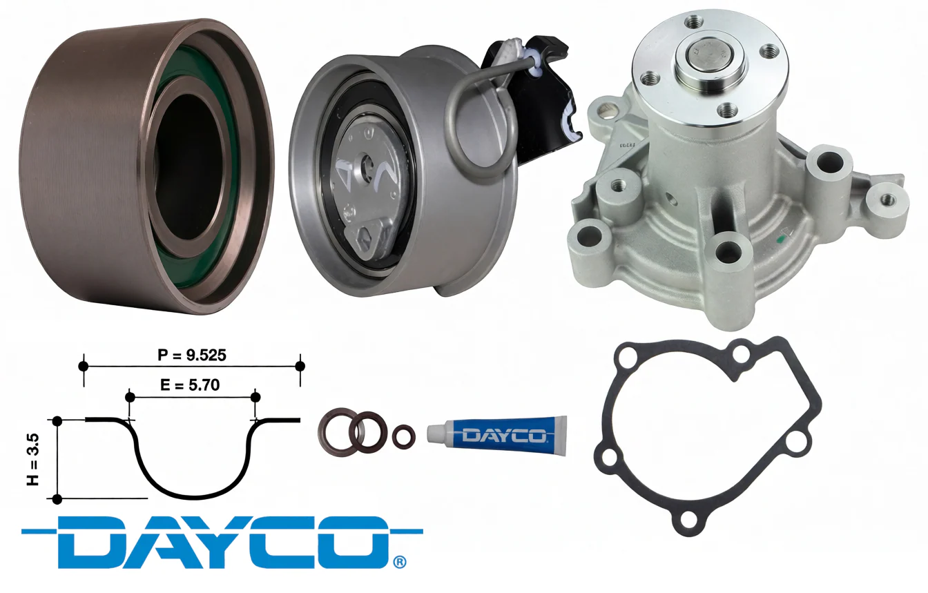 DAYCO TIMING BELT KIT TO SUIT KIA G4GC 2.0L I4 FROM 07/2006 - Image 2