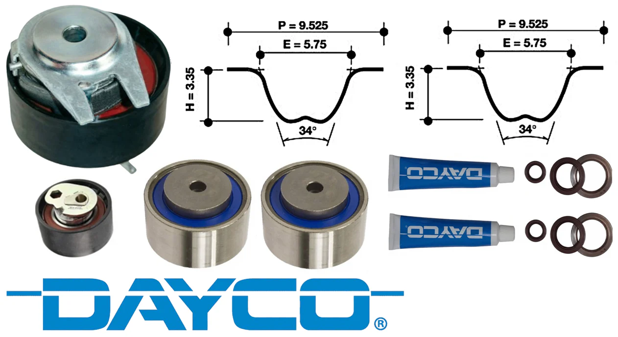 DAYCO TIMING BELT KIT TO SUIT LAND ROVER 306DT TWIN TURBO DIESEL 3.0L V6