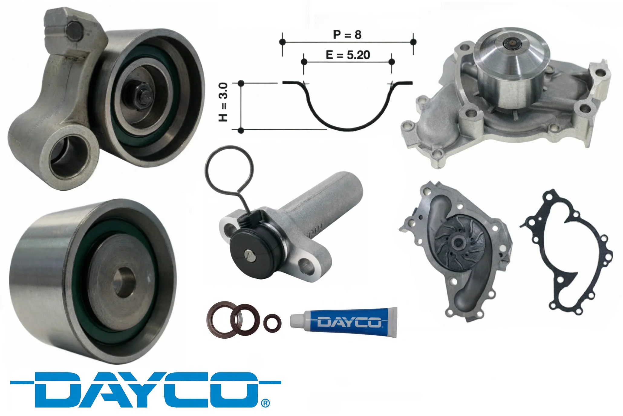 DAYCO TIMING BELT KIT TO SUIT LEXUS ES300 MCV20R 1MZ-FE 3.0L V6 - Image 2
