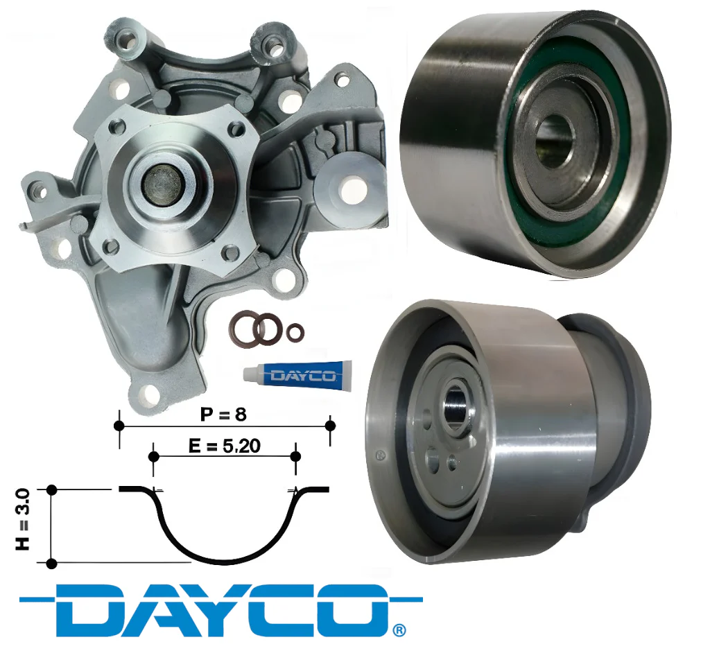 DAYCO TIMING BELT KIT TO SUIT MAZDA FPDE FP 1.8L I4 - Image 2