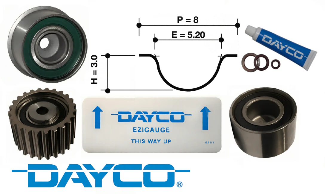DAYCO TIMING BELT KIT TO SUIT SUBARU LIBERTY BM BR EJ252 EJ253 2.0L 2.5L F4