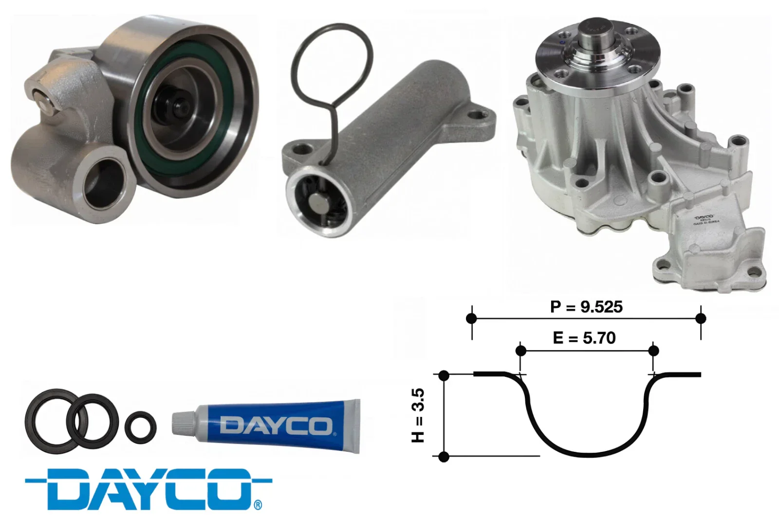 DAYCO TIMING BELT KIT TO SUIT TOYOTA 1KZ-TE 3.0L I4