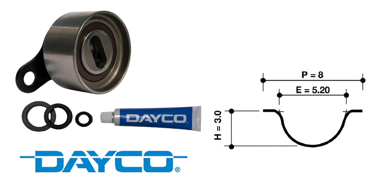 DAYCO TIMING BELT KIT TO SUIT TOYOTA COROLLA AE112R AE115R 7A-FE 1.8L I4 - Image 2