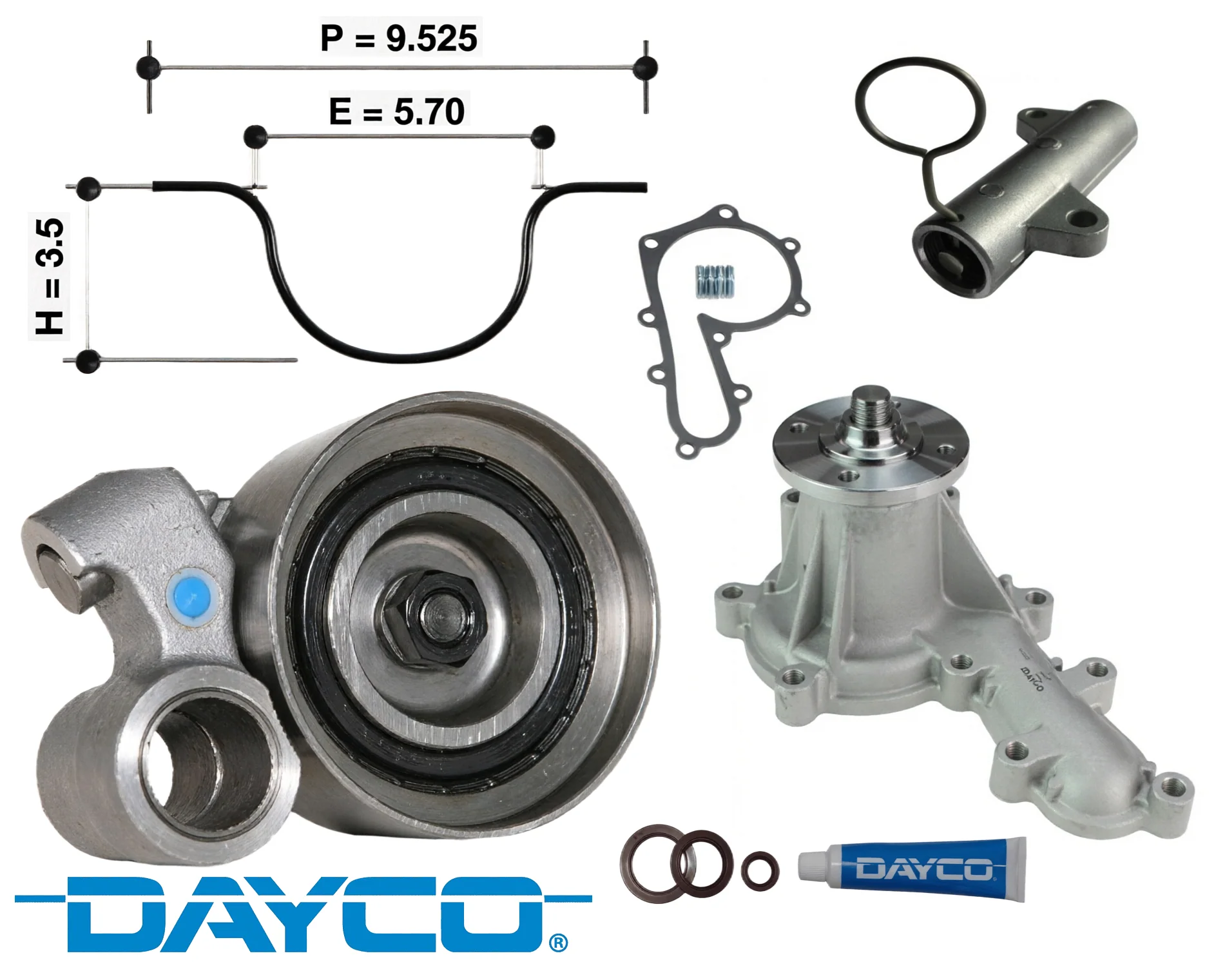DAYCO TIMING BELT KIT TO SUIT TOYOTA LANDCRUISER HDJ78R HDJ79R HDJ100R 1HD-FTE TURBO DIESEL 4.2L I6 - Image 2