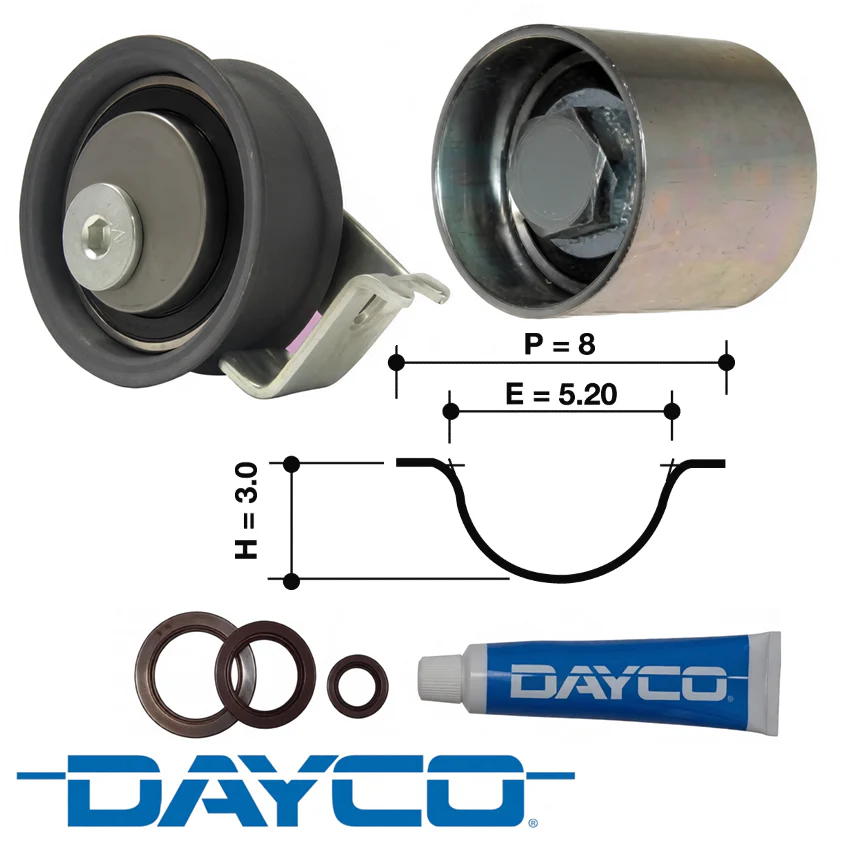 DAYCO TIMING BELT KIT TO SUIT VOLKSWAGEN BEETLE 9C AWU TURBO 1.8L I4