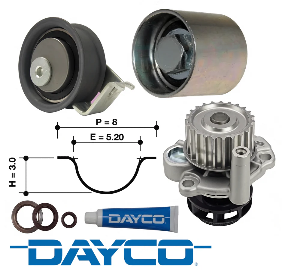 DAYCO TIMING BELT KIT TO SUIT VOLKSWAGEN BEETLE 9C AWU TURBO 1.8L I4 - Image 2