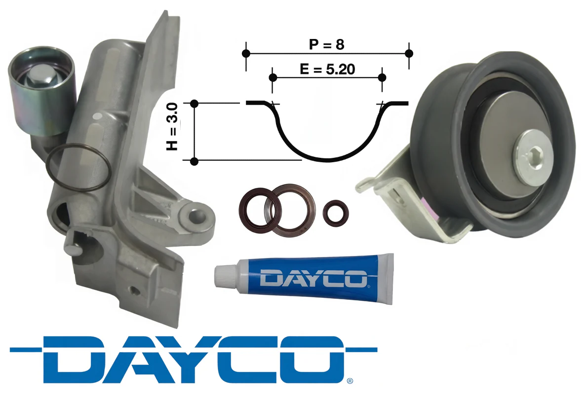 DAYCO TIMING BELT KIT TO SUIT VOLKSWAGEN BEETLE 9C AWU TURBO 1.8L I4