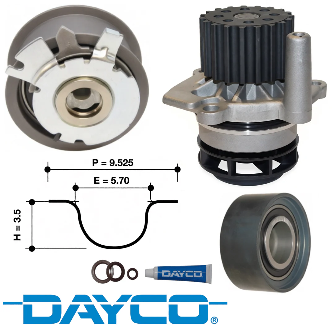 DAYCO TIMING BELT KIT TO SUIT VOLKSWAGEN PASSAT 3C BMR BKP TURBO DIESEL 2.0L I4 TILL 01/2007 - Image 2