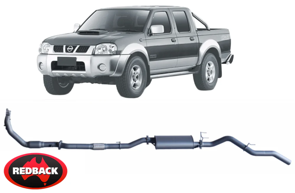 EXTREME DUTY EXHAUST SYSTEM W/ LARGE MUFFLER TO SUIT NISSAN NAVARA D22 YD25DDTI 2.5L I4 01/07 ON CAB - Image 2