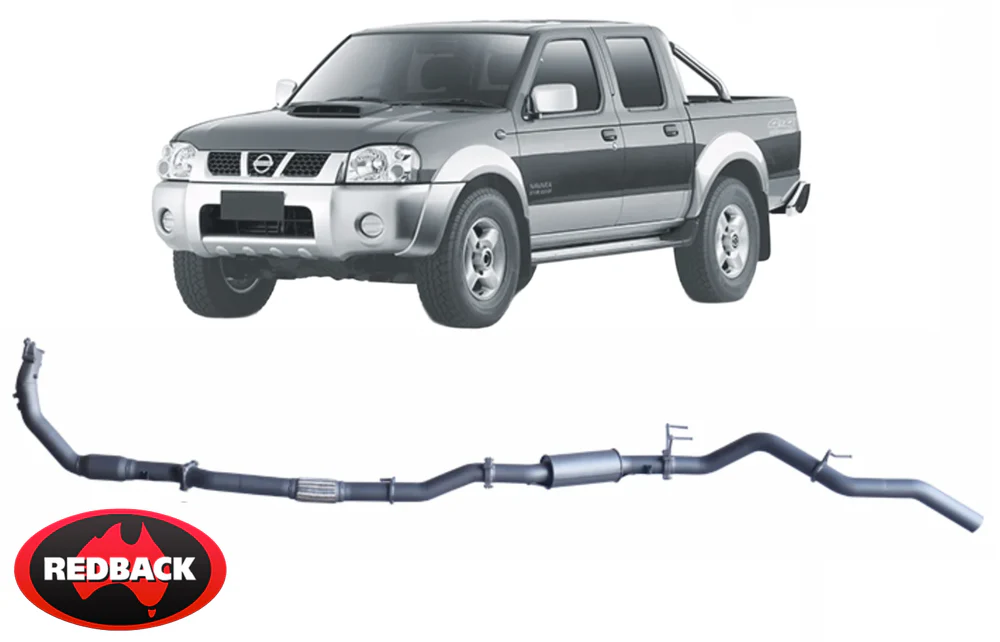 EXTREME DUTY EXHAUST SYSTEM W/ RESONATOR FOR NISSAN NAVARA D22 YD25DDTI 2.5L I4 01/07 ON CAB CHASSIS - Image 2