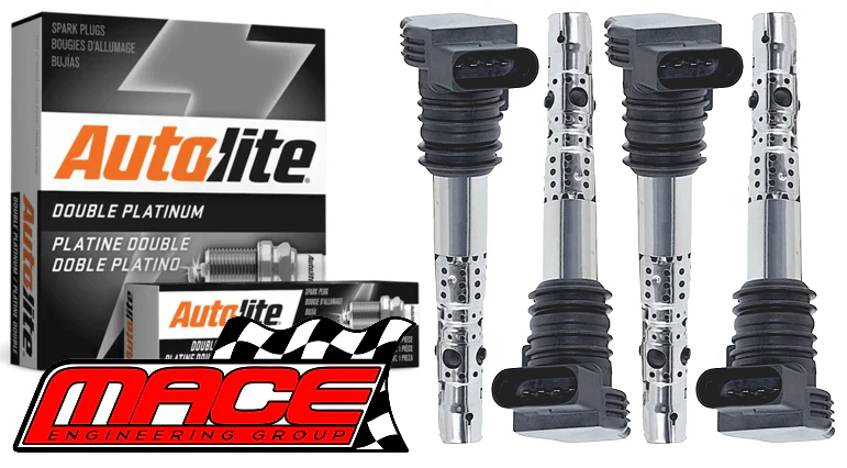 MACE IGNITION SERVICE KIT TO SUIT AUDI A4 B6 B7 AVJ BFB BEX TURBO 1.8L I4