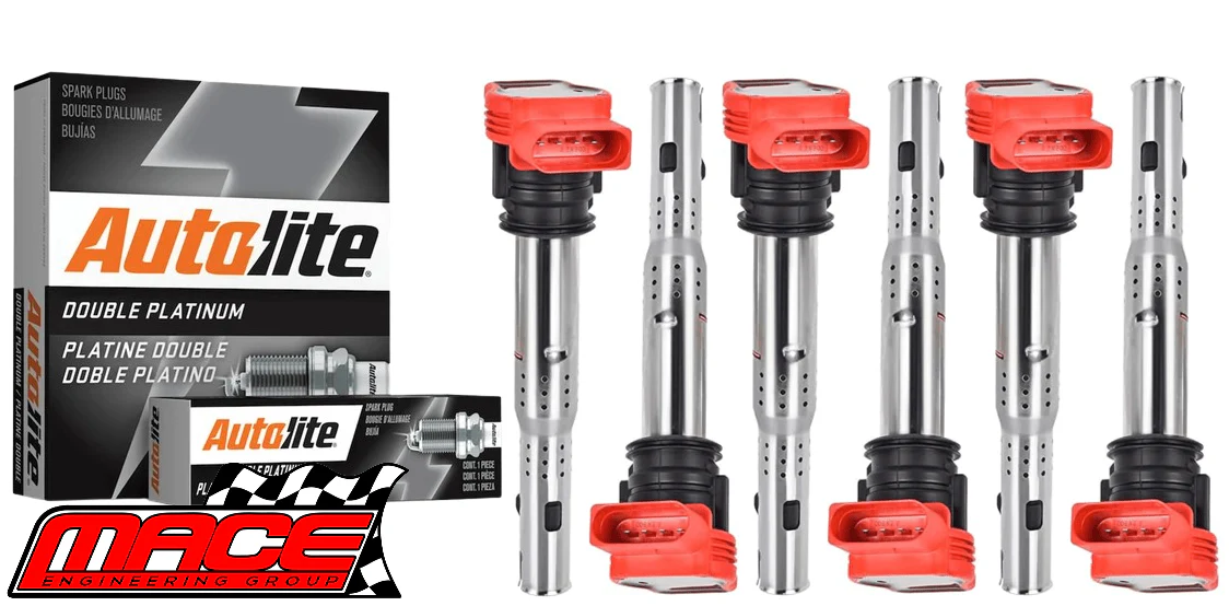 MACE IGNITION SERVICE KIT TO SUIT AUDI S4 B8 CGWC CREC SUPERCHARGED 3.0L V6