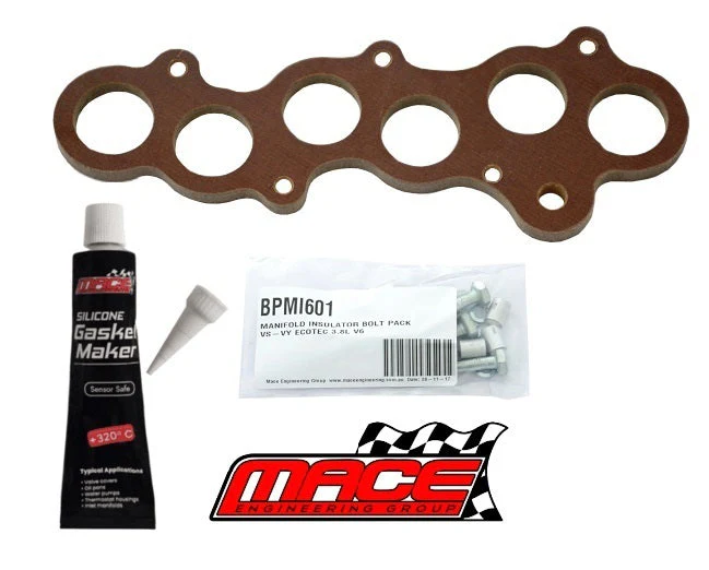 MACE PERFORMANCE MANIFOLD INSULATOR KIT TO SUIT HOLDEN STATESMAN VS WH ECOTEC L36 3.8L V6