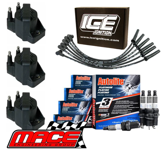 MACE STANDARD IGNITION SERVICE KIT TO SUIT HOLDEN CAPRICE WH ECOTEC L36 3.8L V6 (FROM 07/1999)