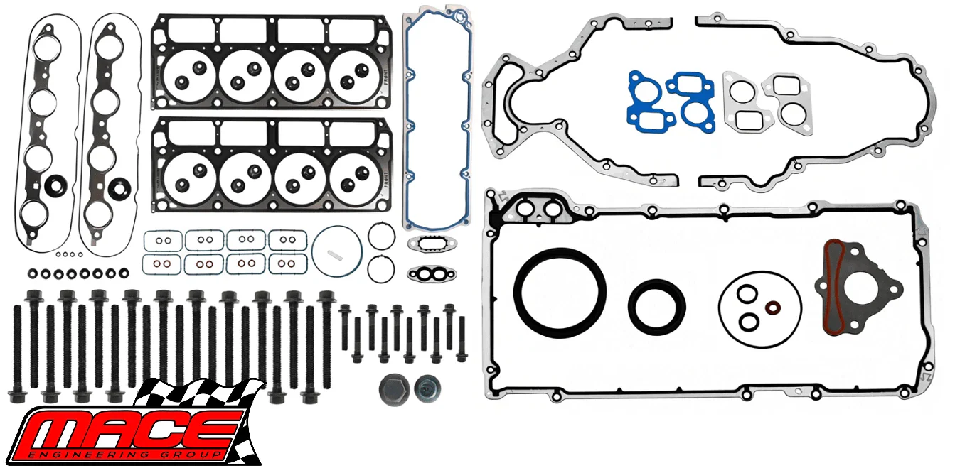 MACE VRS GASKET SET & HEAD BOLTS COMBO PACK TO SUIT HOLDEN CREWMAN VZ L98 6.0L V8
