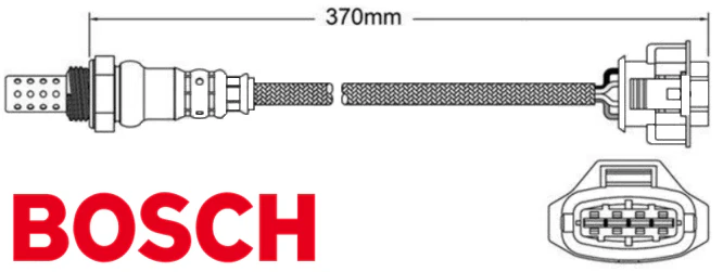 PAIR OF BOSCH POST CATALYTIC OXYGEN O2 SENSORS TO SUIT HOLDEN COLORADO RC ALLOYTEC LCA 3.6L V6