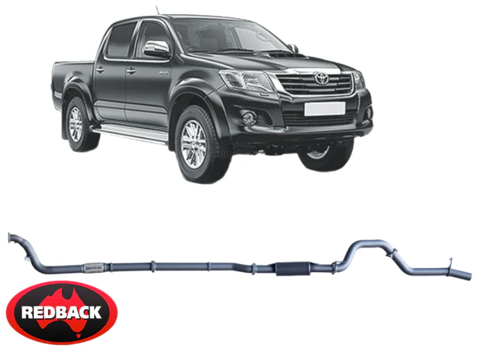 REDBACK EXTREME DUTY EXHAUST SYSTEM TO SUIT TOYOTA HILUX KUN16R KUN26R 1KD-FTV TURBO DIESEL 3.0L I4 - Image 2