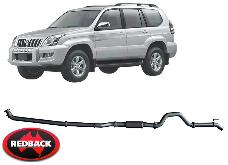REDBACK EXTREME DUTY EXHAUST SYSTEM TO SUIT TOYOTA PRADO KZJ120R 1KZ-TE TURBO DIESEL 3.0L I4 - Image 2