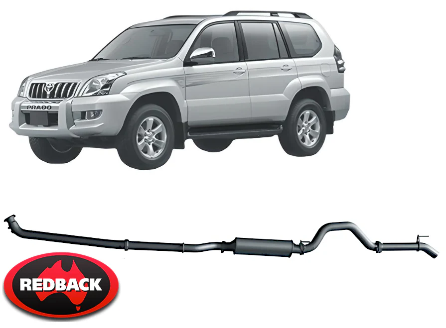 REDBACK EXTREME DUTY EXHAUST SYSTEM TO SUIT TOYOTA PRADO KZJ120R 1KZ-TE TURBO DIESEL 3.0L I4 - Image 3