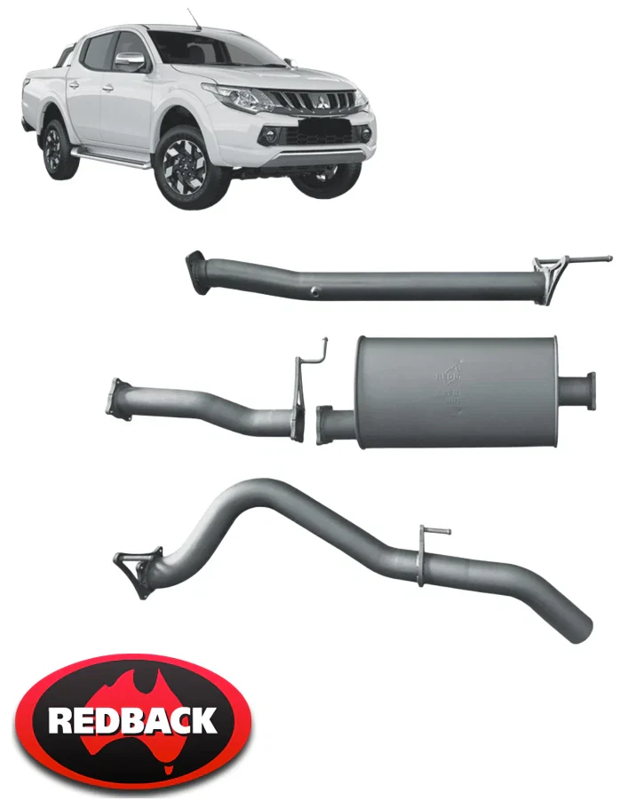 REDBACK EXTREME DUTY EXHAUST SYSTEM WITHOUT CAT TO SUIT MITSUBISHI TRITON MQ MR 4G64 4N15 2.4L I4 - Image 3