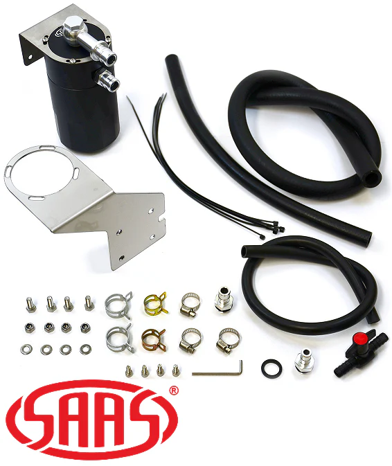 SAAS BAFFLED OIL CATCH CAN KIT TO SUIT NISSAN PATROL GU Y61 ZD30DDTI TURBO DIESEL 4.2L I4 - Image 2