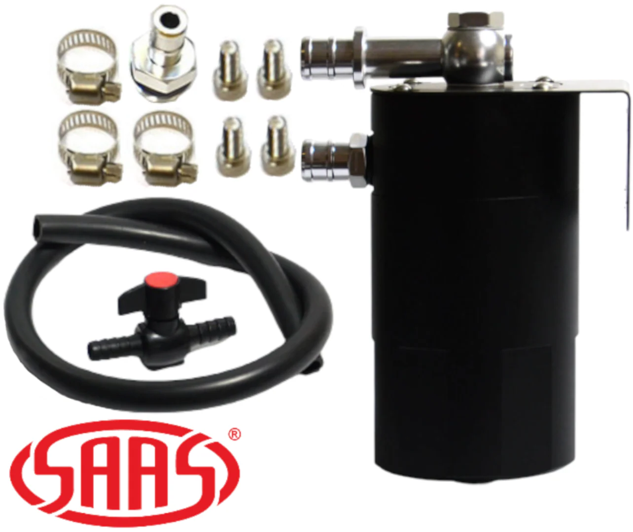 SAAS BAFFLED OIL CATCH CAN TO SUIT LAND ROVER 10P 16P 19P 18P 15P TURBO DIESEL 2.5L I5 - Image 2