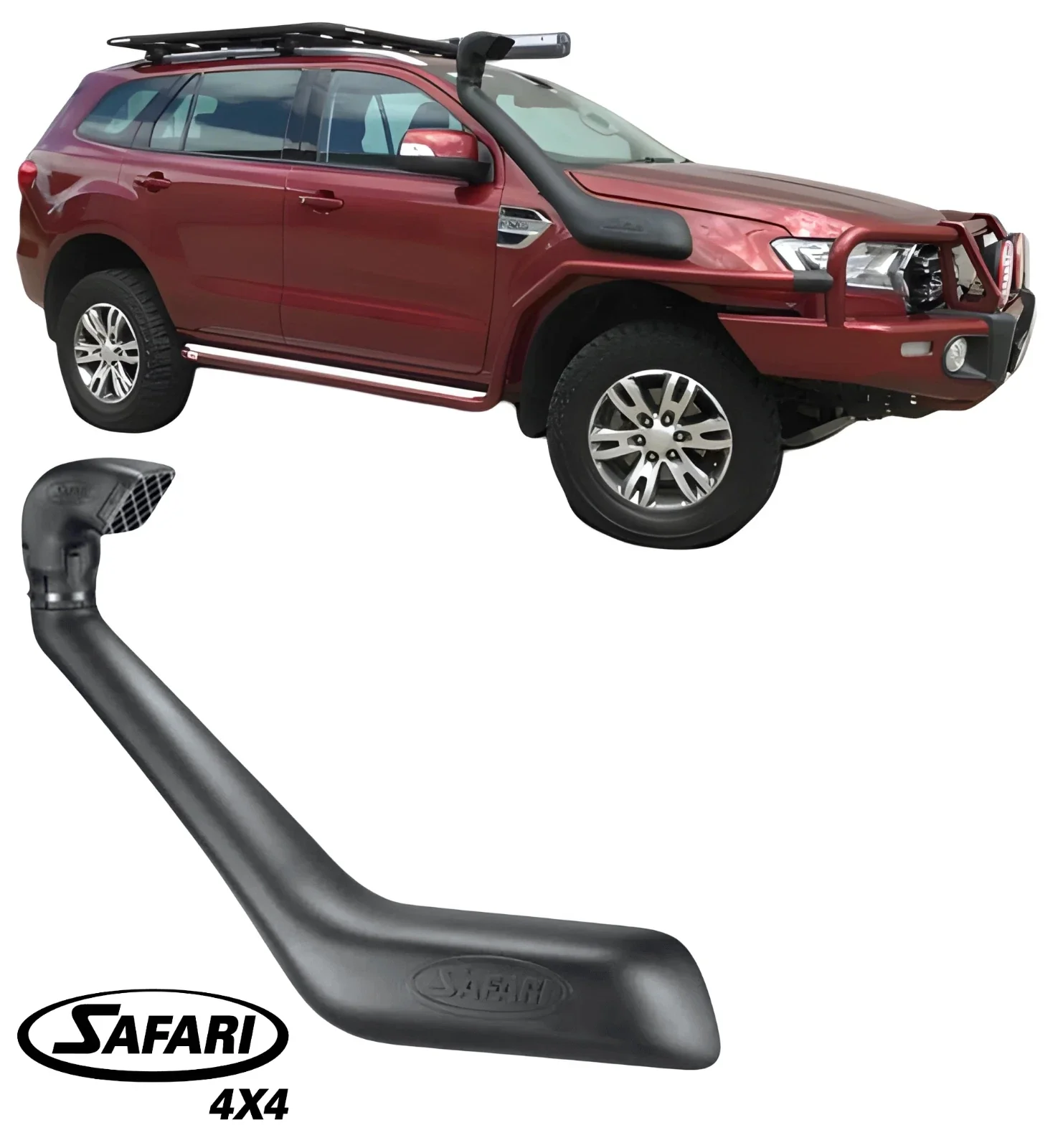 SAFARI V-SPEC SNORKEL TO SUIT FORD EVEREST UA P5AT TURBO DIESEL 3.2L I5