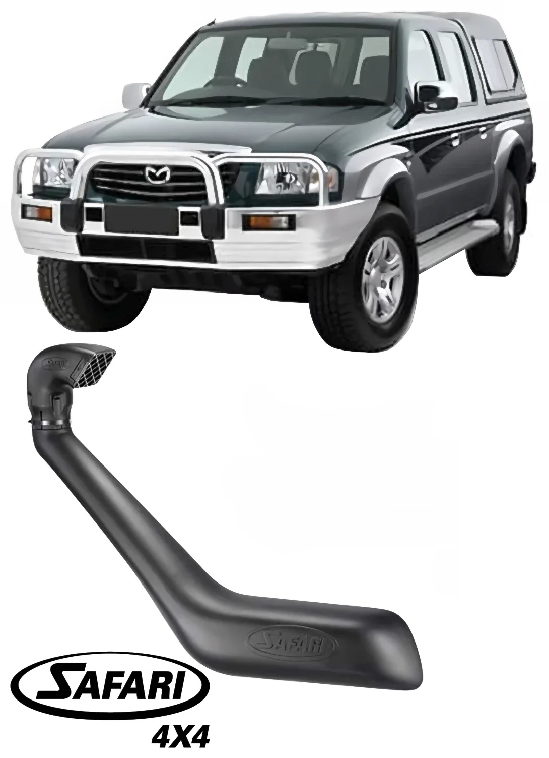 SAFARI V-SPEC SNORKEL TO SUIT MAZDA B2500 BRAVO UN WLAT TURBO DIESEL 2.5L I4